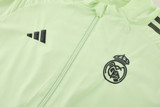 Real Madrid 25/26 Men's Lime Green Long Zip Windbreaker