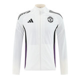 Manchester United 25/26 Men's White Long Zip Windbreaker
