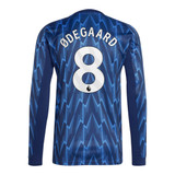 ØDEGAARD #8 Arsenal 25/26 Men's Away Long Sleeve Shirt - PL Font