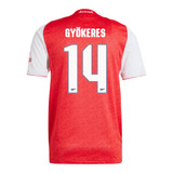 GYÖKERES #14 Arsenal 25/26 Authentic Men's Home Shirt - Arsenal Font