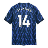 GYÖKERES #14 Arsenal 25/26 Authentic Men's Away Shirt - PL Font