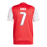 SAKA #7 Arsenal 25/26 Authentic Men's Home Shirt - Arsenal Font