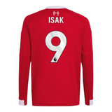 ISAK #9 Liverpool 25/26 Men's Home Long Sleeve Shirt - PL Font