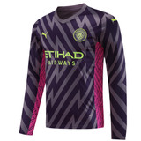 Manchester City 23/24 Men's Purple Goalkeeper Long Sleeve Shirt