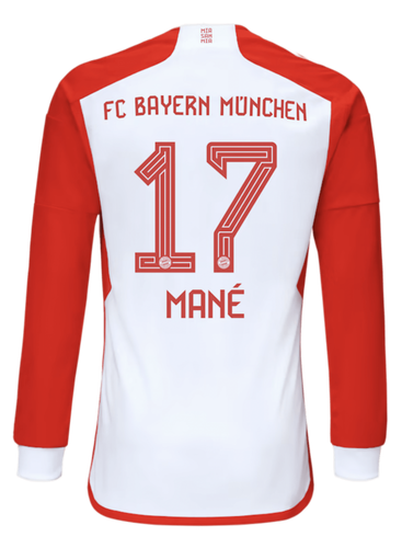 MANÉ #17 Bayern Munich 23/24 Men's Home Long Sleeve Shirt