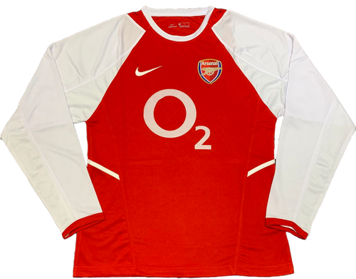 Arsenal 02/04 Men's Home Retro Long Sleeve Shirt