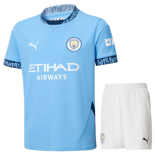 Manchester City 24/25 Kid's Home Shirt and Shorts