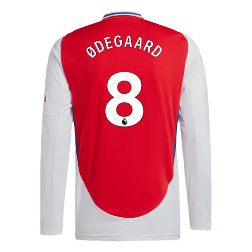 ØDEGAARD #8 Arsenal 24/25 Men's Home Long Sleeve Shirt - PL Font