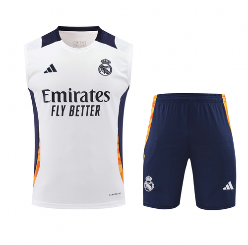 Real Madrid 24/25 Men's White Training Tank Top
