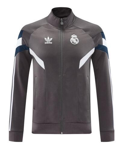 Real Madrid 24/25 Men's Gray Long Zip Jacket