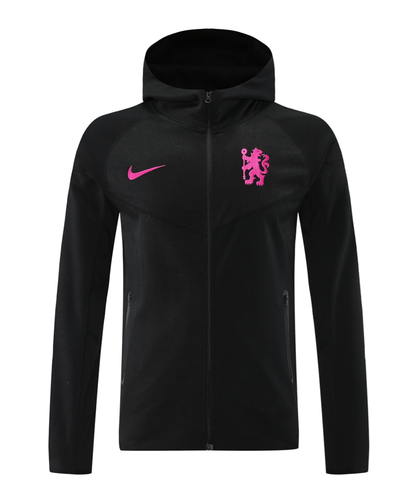 Chelsea 24/25 Men's Black Long Zip Hoodie