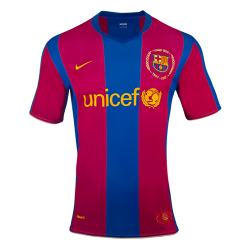 Barcelona 07/08 Men's Home Retro Shirt