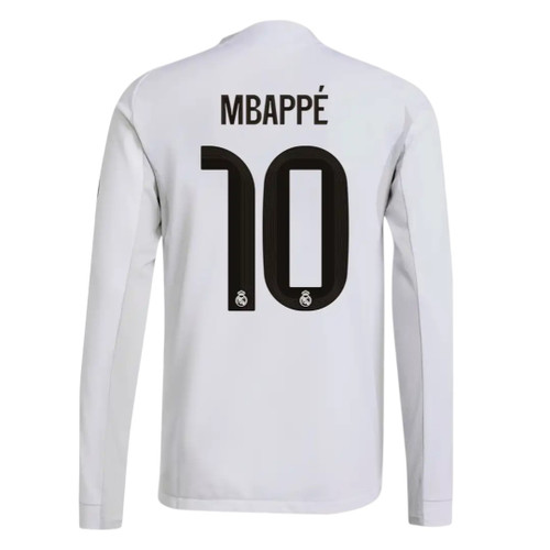 MBAPPÉ #10 Real Madrid 25/26 Authentic Men's Home Long Sleeve Shirt