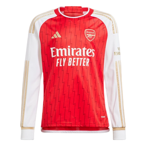 ØDEGAARD #8 Arsenal 23/24 Men's Home Long Sleeve Shirt - Arsenal Font