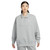 Nike Women's Gray Oversized Short-Zip Fleece