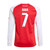 SAKA #7 Arsenal 25/26 Men's Home Long Sleeve Shirt - Arsenal Font