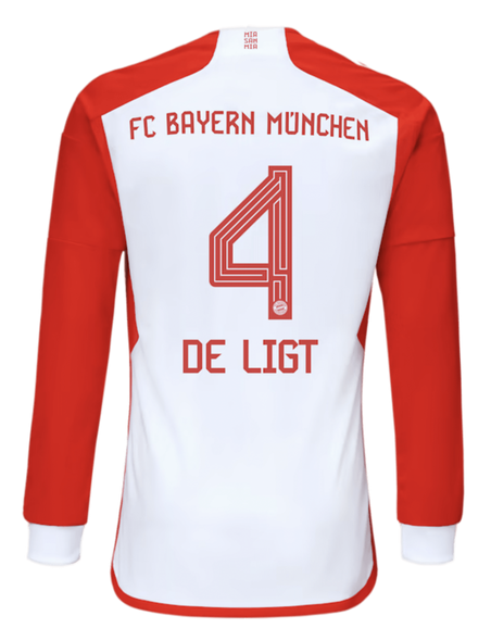 DE LIGT #4 Bayern Munich 23/24 Men's Home Long Sleeve Shirt