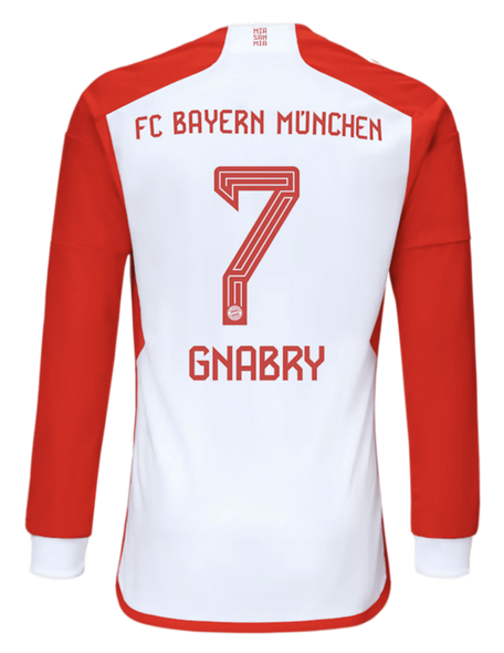 GNABRY #7 Bayern Munich 23/24 Men's Home Long Sleeve Shirt