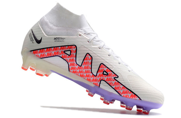Nike Air Zoom Mercurial Superfly 9 Elite AG Football Boots - White/Purple/Red