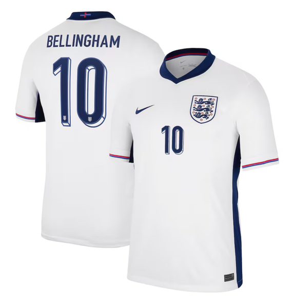 BELLINGHAM #10 England 2024 Stadium Men's Home Shirt