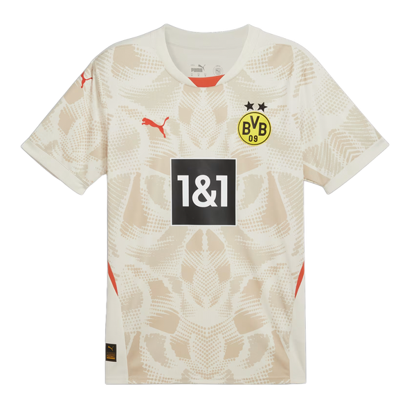 Borussia Dortmund 24/25 Kid's Beige Goalkeeper Shirt and Shorts