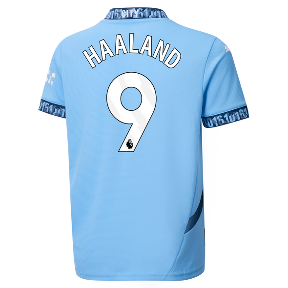 HAALAND #9 Manchester City 24/25 Kid's Home Shirt and Shorts - PL Font
