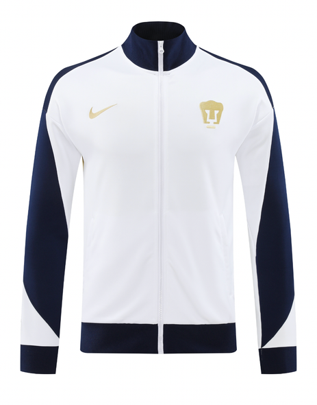 UNAM Pumas 24/25 Men's White Long Zip Jacket
