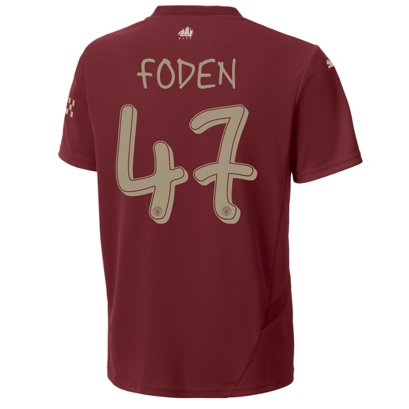 FODEN #47 Manchester City 24/25 Kid's Third Shirt and Shorts - Man City Font