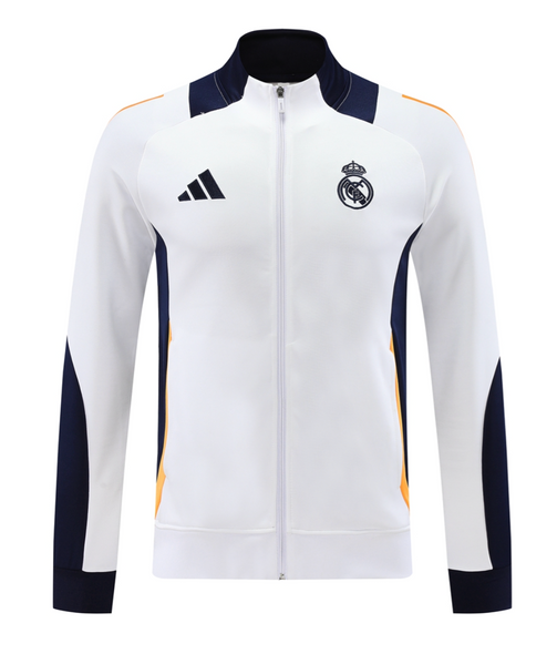 Real Madrid 24/25 Men's White-Navy Long Zip Jacket
