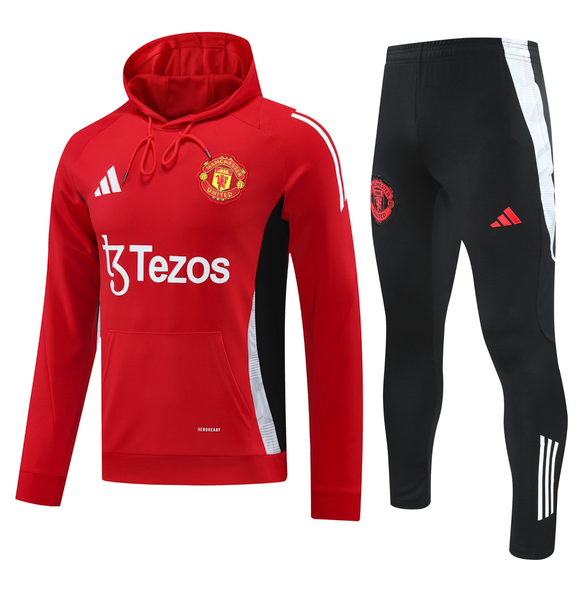 Manchester United 24/25 Men's Red Hoodie Tracksuit