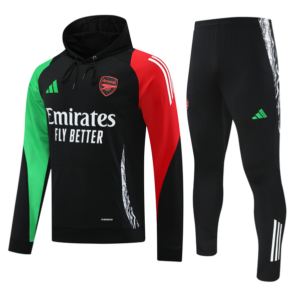 Arsenal 24/25 Men's Black Hoodie Tracksuit