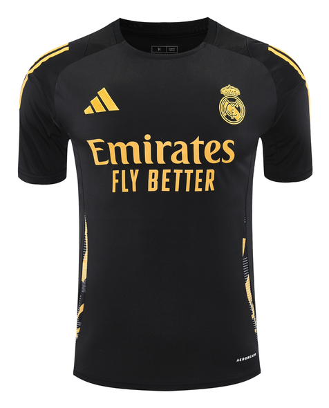 Real Madrid 24/25 Men's Black-Gold Training Shirt