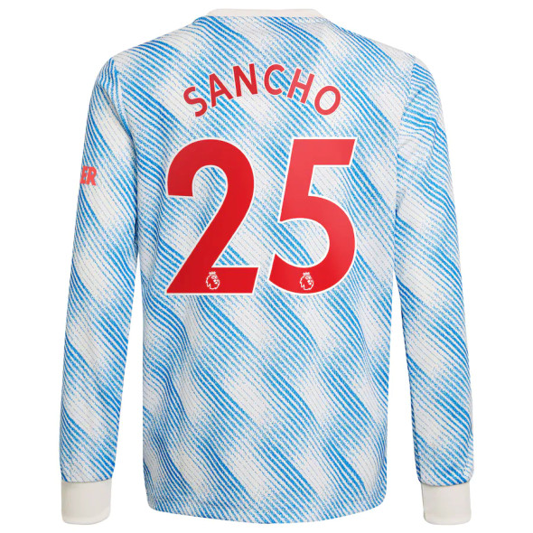 SANCHO #25 Men's 21/22 Long Sleeve Stadium Manchester United Away Shirt