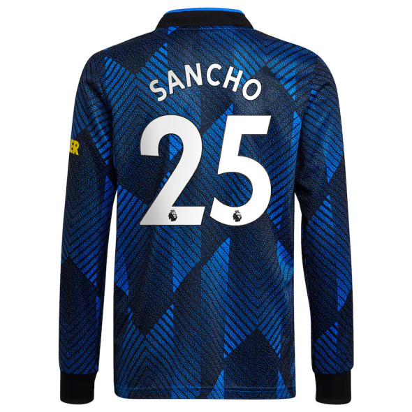 SANCHO #25 Men's 21/22 Long Sleeve Stadium Manchester United Third Shirt