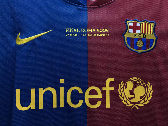 Barcelona 08/09 Men's Home Retro Long Sleeve Shirt UCL Edition