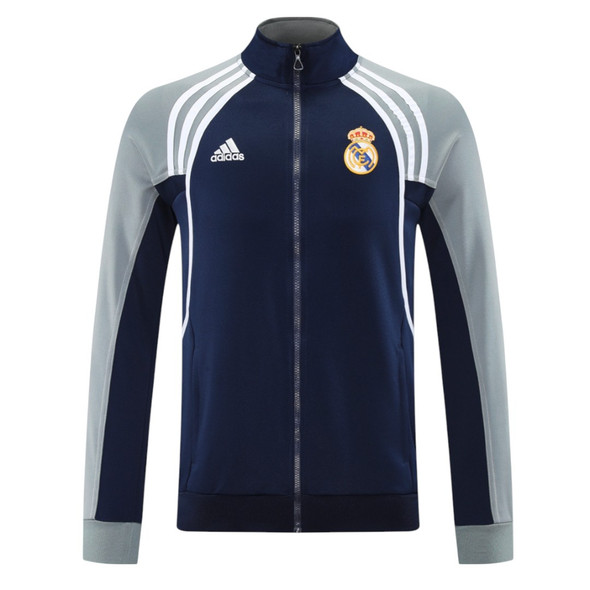 Real Madrid 25/26 Men's Navy-Gray Long Zip Jacket