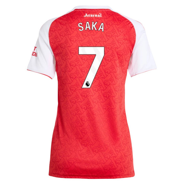 SAKA #7 Arsenal 25/26 Women's Home Shirt - PL Font