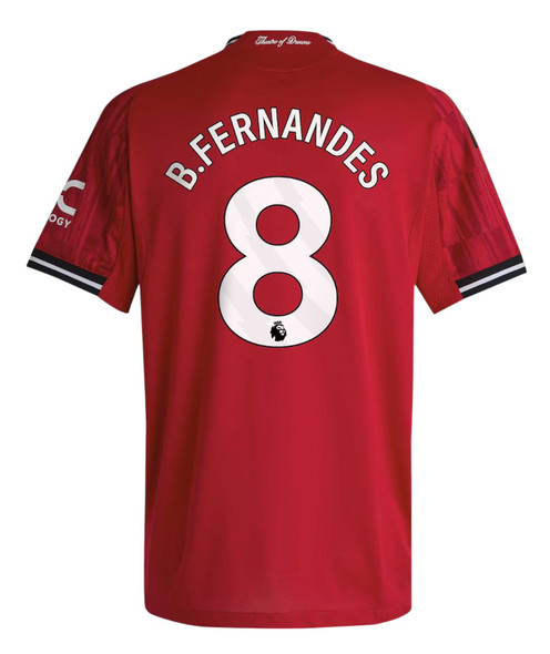 B.FERNANDES #8 Manchester United 25/26 Stadium Men's Home Shirt - PL Font
