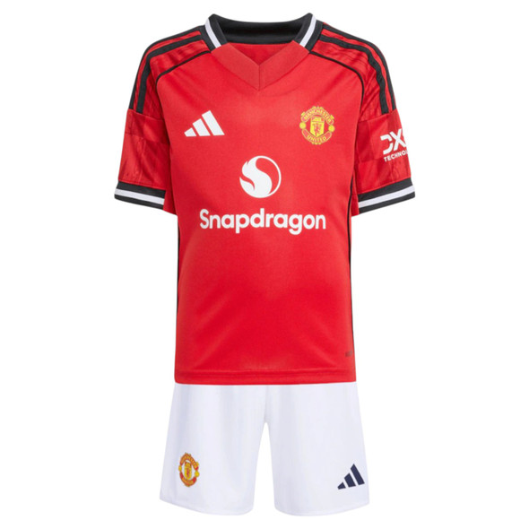 B.FERNANDES #8 Manchester United 25/26 Kid's Home Mini-Kit - Man United Font