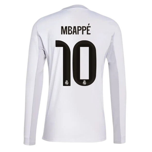 MBAPPÉ #10 Real Madrid 25/26 Men's Home Long Sleeve Shirt