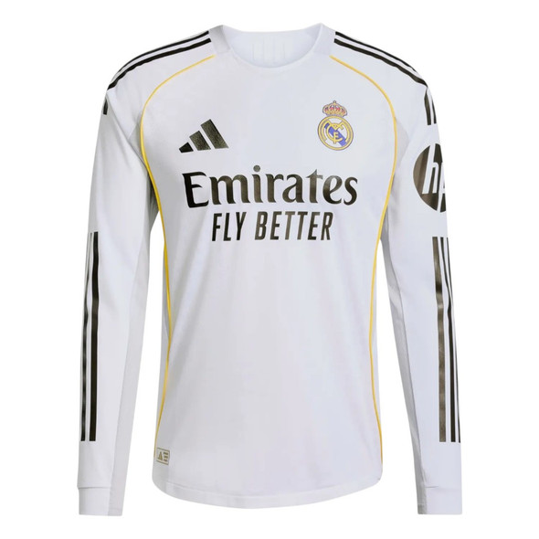 MBAPPÉ #10 Real Madrid 25/26 Authentic Men's Home Long Sleeve Shirt