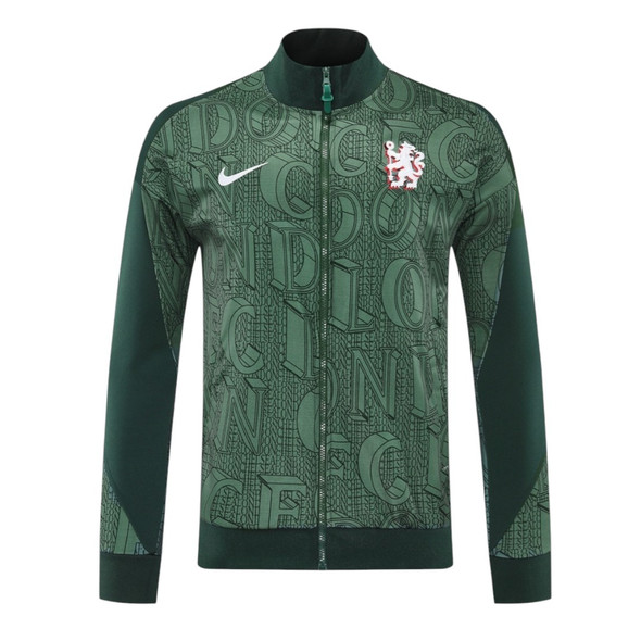 Chelsea 25/26 Men's Green Long Zip Jacket