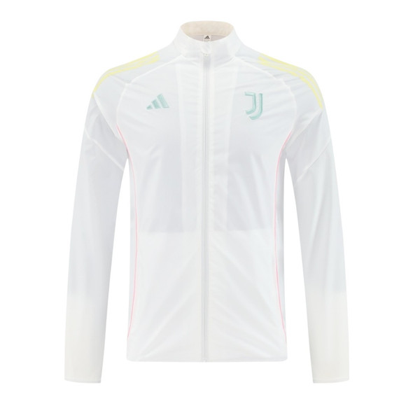 Juventus 25/26 Men's White Long Zip Windbreaker