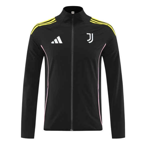 Juventus 25/26 Men's Black Long Zip Windbreaker