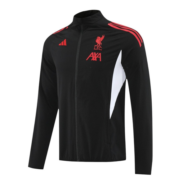 Liverpool 25/26 Men's Black Long Zip Windbreaker