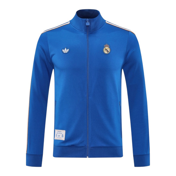 Real Madrid 25/26 Men's Blue Long Zip Jacket