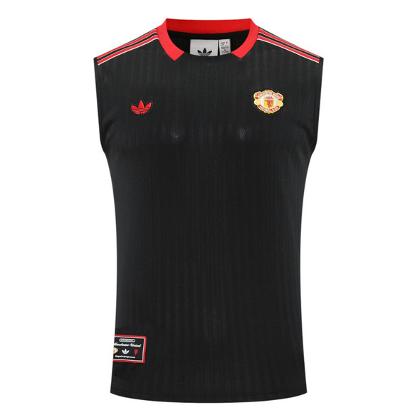 Manchester United 25/26 Men's Black-Red Terrace Icon Tank Top