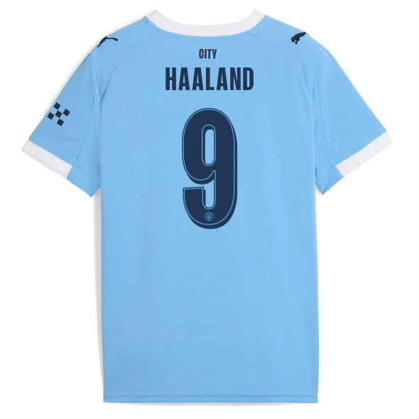 HAALAND #9 Manchester City 25/26 Women's Home Shirt - City Font