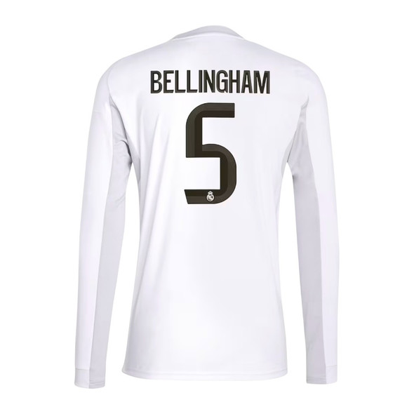 BELLINGHAM #5 Real Madrid 25/26 Men's Home Long Sleeve Shirt