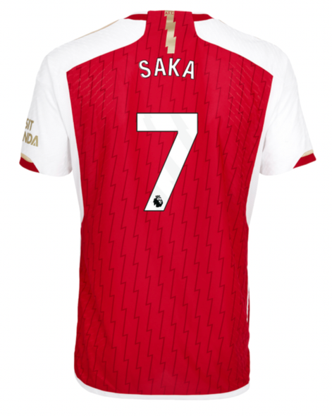 SAKA #7 Arsenal 23/24 Authentic Men's Home Shirt - PL Font